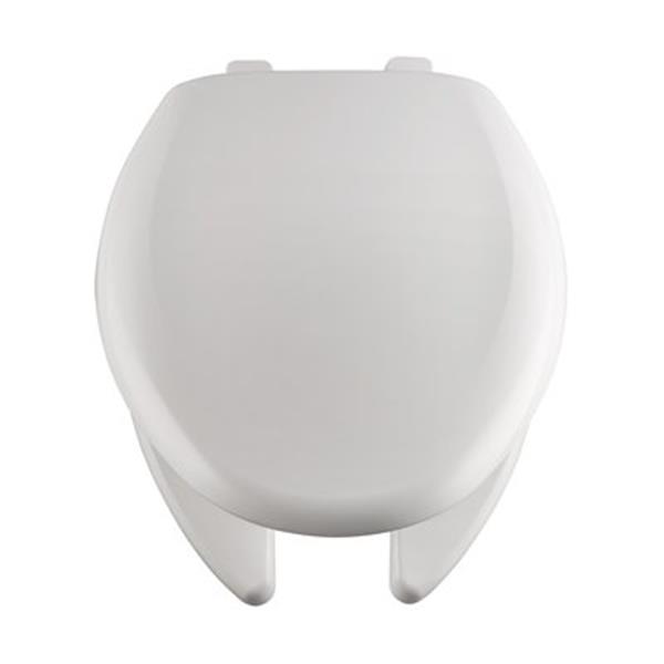 Bemis Elongated Commercial Plastic White Toilet Seat