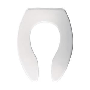 Bemis elongated Molded Wood White Toilet Seat