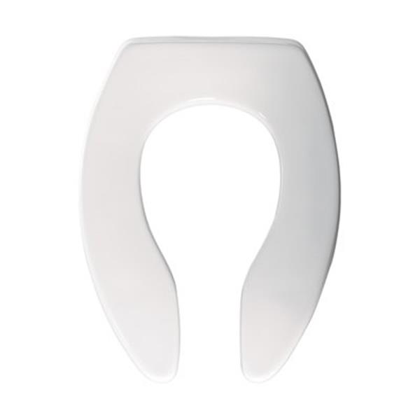 Bemis Elongated Commercial White Plastic Toilet Seat RONA