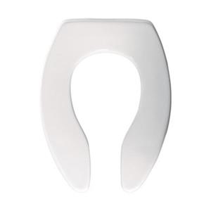 Bemis Elongated Commercial White Plastic Toilet Seat