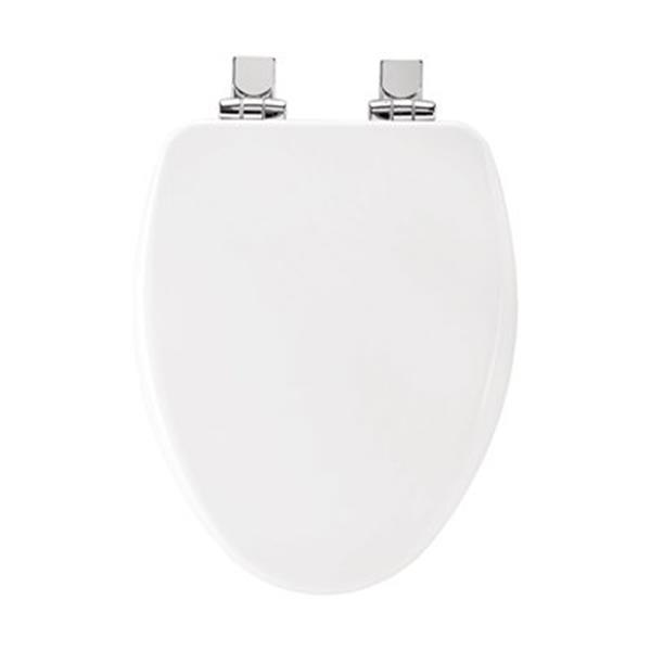 Bemis Elongated High Density&trade Molded Wood White Toilet Seat RONA