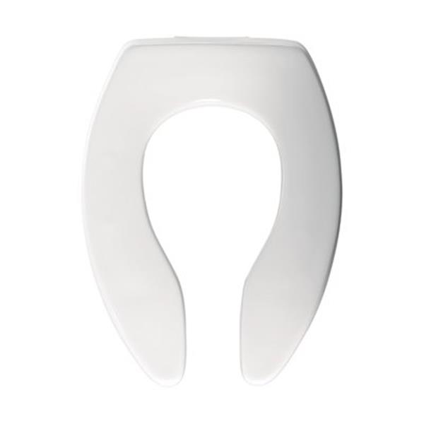 Bemis Elongated Commercial Plastic White Toilet Seat RONA