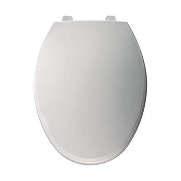 Bemis Elongated White Plastic Toilet Seat