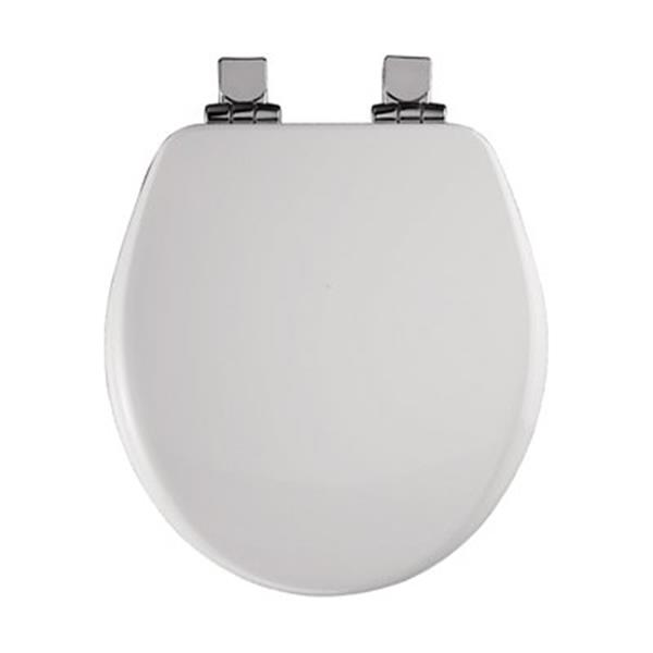 Bemis Round High Density Closed Front With Cover Molded Wood Black