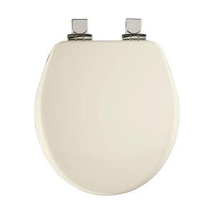 Bemis Round High Density Closed Front With Cover Molded Wood White Toilet Seat