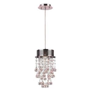 Worldwide Lighting 1-Light Icicle Crystal Mini Pendant Light