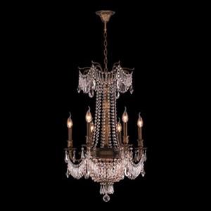 Worldwide Lighting Winchester Collection 72-in Antique Bronze Clear 9-Light Crystal Chandelier