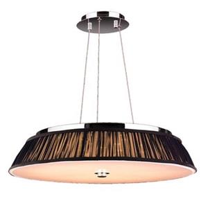 Worldwide Lighting Alice Polished Chrome LED Drum Pendant Light