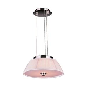 Worldwide Lighting Alice Polished Chrome LED Drum Pendant Light