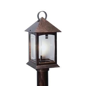 SNOC Heritage 15-in Antique Copper Aluminum 1 Light Post Mounted Outdoor Light