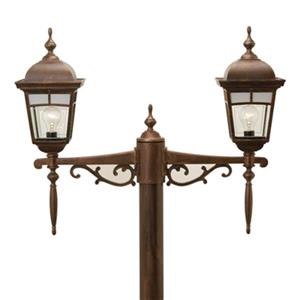 SNOC Imagine 25-in Antique Copper Aluminum 2 Light Post Mounted Multihead Outdoor Light