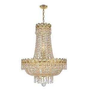 Worldwide Lighting Versailles Gold 8-Light Crystal Chandelier