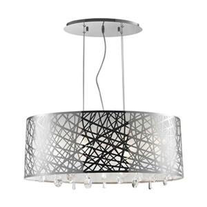 Worldwide Lighting Julie 6-Light Oval Crystal Drum Chandelie