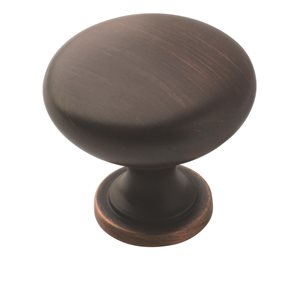 Amerock Edona 1.25-in Oil Rubbed Bronze Round Traditional Cabinet Knob - 25-Pack