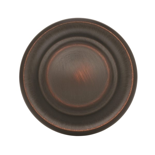 Amerock Inspirations 1.31-in Oil Rubbed Bronze Round Transitional Cabinet Knob - 10-Pack