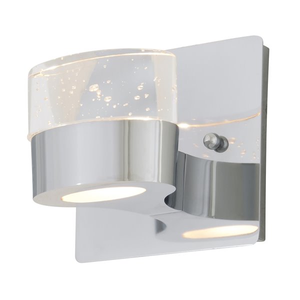 DVI Neptune Contemporary 1-Light Wall Sconce - 5-in - Chrome