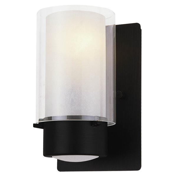 DVI Essex Modern 1-Light Wall Sconce - 8-in - Graphite Grey