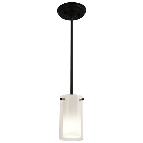 DVI Essex Modern Small Mini Pendant Light - 1-Light - Graphite Grey