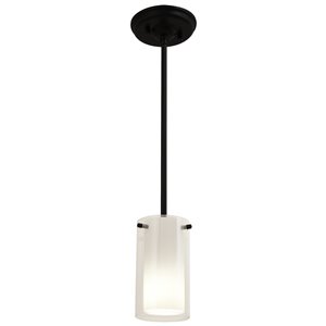 DVI Essex Modern Small Mini Pendant Light - 1-Light - Graphite Grey