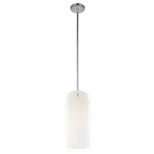 Mini luminaire suspendu moderne Essex de DVI, 1 lumière, chrome