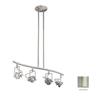 Kendal Lighting 4 Light 32.5-in Satin Nickel Gimbal Linear Track Lighting Kit