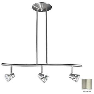 Kendal Lighting 3 Light 24.5-in Satin Nickel Dimmable Standard Linear Track Lighting Kit