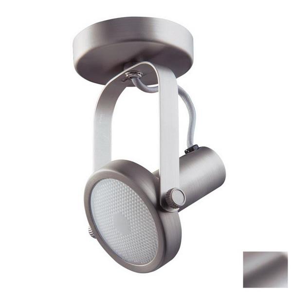 Kendal Lighting 4-in Brushed Steel 1-Light Flush Mount Fixed Track Light Kit