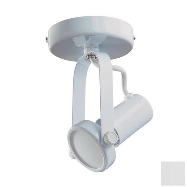 Kendal Lighting 5-in White 1-Light Flush Mount Fixed Track Light Kit