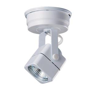 Kendal Lighting 5-in White 1-Light Flush-Mount Fixed Track Light Kit