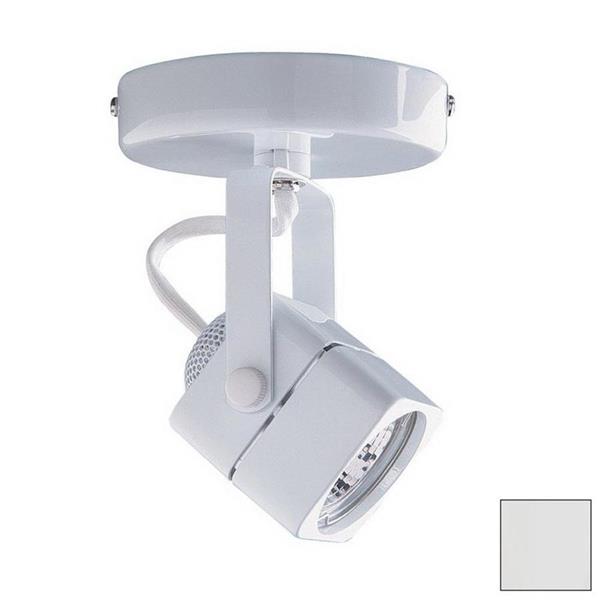 Kendal Lighting 5-in White 1-Light Flush Mount Fixed Track Light Kit