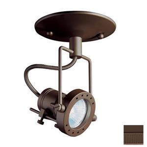 Kendal Lighting 5-in Oil-Rubbed Bronze 1-Light Dimmable Standard Flush Mount Fixed Track Light Kit