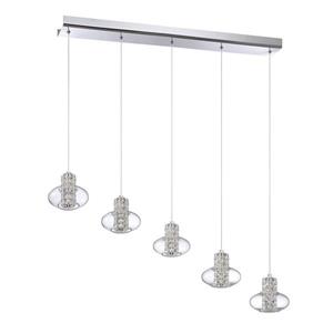 Kendal Lighting 42-in Chrome Modern Clear Glass 5-Light Pendant