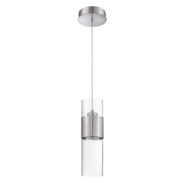 Kendall Lighting 3 50 In Satin Nickel Modern Clear Glass Cylinder 1