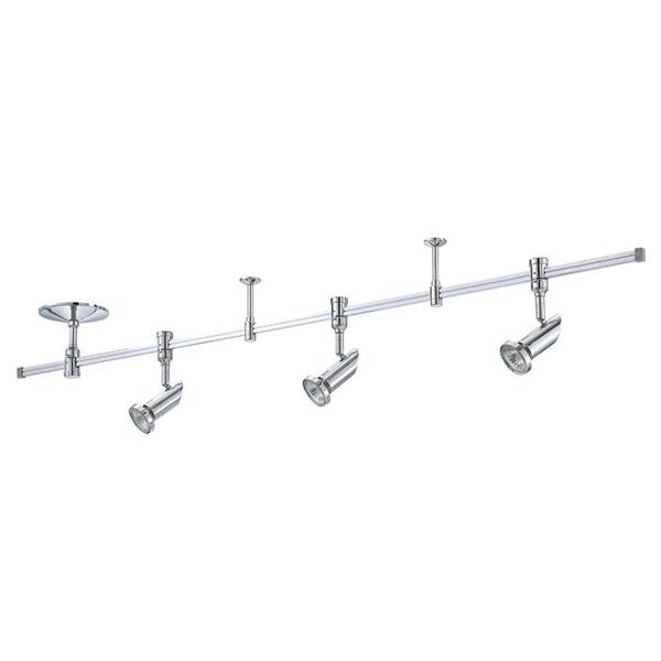 Kendal Lighting 3 Light 48-in Chrome Dimmable Standard Linear Track Lighting Kit