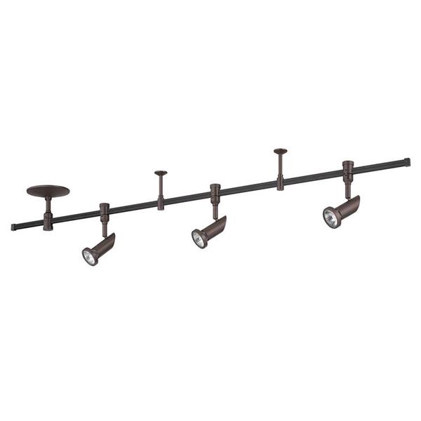 Kendal Lighting 3 Light 48-in Oil-Rubbed Bronze Step Linear Track Lighting Kit