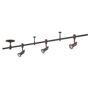 Kendal Lighting 3 Light 48-in Oil-Rubbed Bronze Step Linear Track Lighting Kit