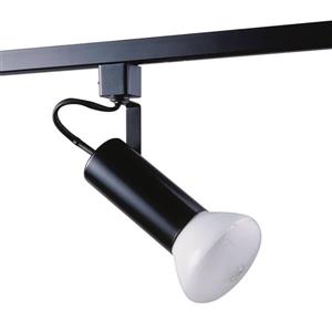 Kendal Lighting 1-Light Black Flat Back Linear Track Lighting Head