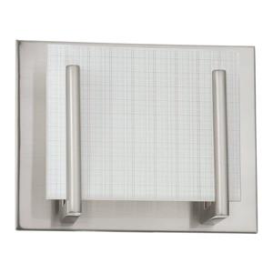 Kendal Lighting Aurora 8-in Satin Nickel 1-Light Rectangle Vanity Light Bar