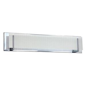 Kendal Lighting Aurora 30-in Chrome 1-Light Rectangle Vanity Light Bar