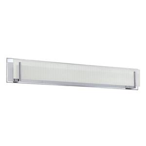 Kendal Lighting Aurora 42-in Chrome 1-Light Rectangle Vanity Light Bar