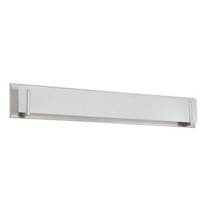 Kendal Lighting Aurora 42-in Satin Nickel 1-Light Rectangle Vanity Light Bar