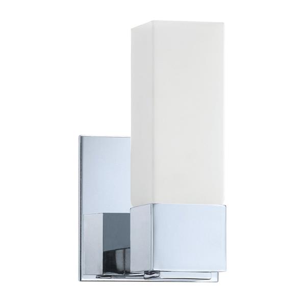 Kendal Lighting Madison 5-in Chrome 1-Light Rectangle Vanity Light