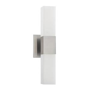 Kendal Lighting Madison 5-in Satin Nickel 1-Light Rectangle Vanity Light