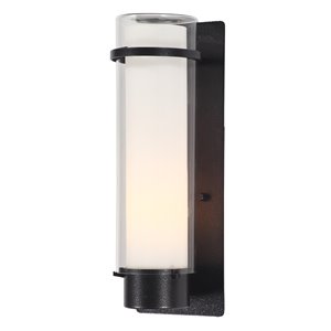 DVI Essex Hardwired Outdoor Wall Sconce - 14-in - Hammered Black