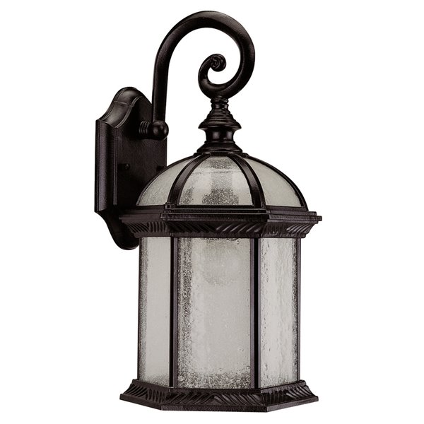 Dvi Hexagon 15 5 In Black Seeded Glass Outdoor Wall Light Dvi Hexagon 15 5 In Black Seeded Glass