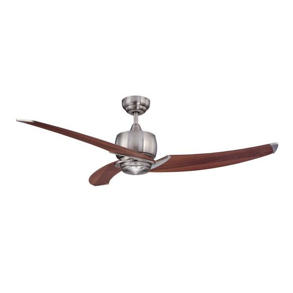 Kendal Lighting Treo 52 In Satin Nickel 3 Blade Indoor Ceiling Fan With Light Kit And Remote