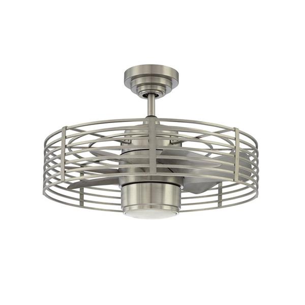 Satin Nickel 7 Blade Indoor Ceiling Fan, Indoor Ceiling Fans With Lights
