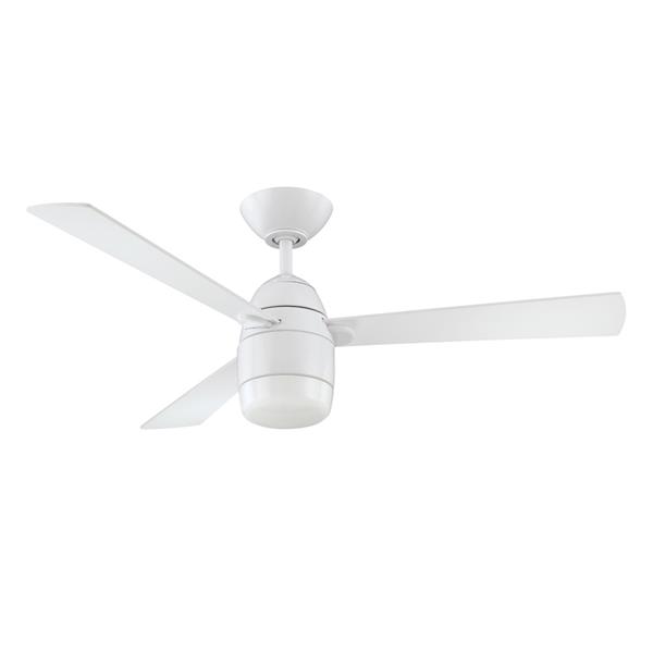 Kendal Lighting Antron 42 In White 3 Blade Indoor Ceiling Fan With Light Kit And Remote