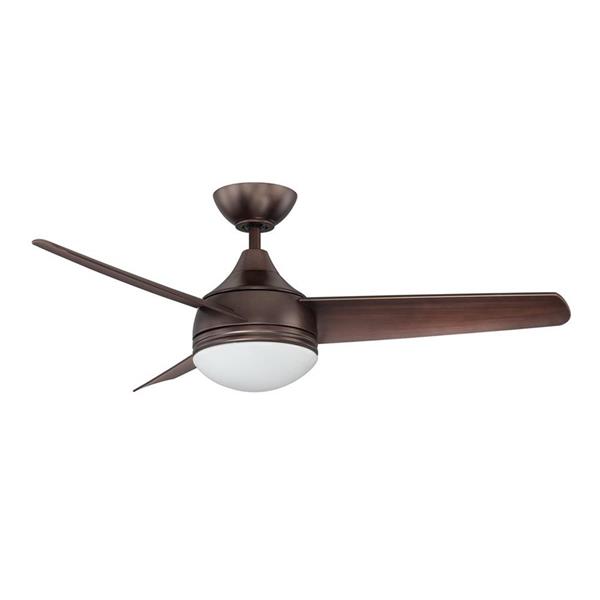 Blade Indoor Ceiling Fan With Light Kit, 42 Inch Bronze Ceiling Fan With Light