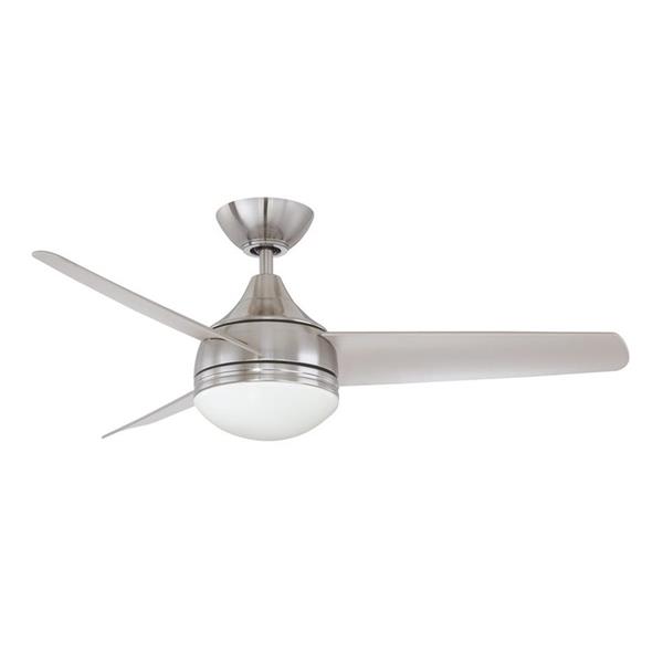 Kendal Lighting Moderno 42 In Satin, Home Depot 3 Blade White Ceiling Fan